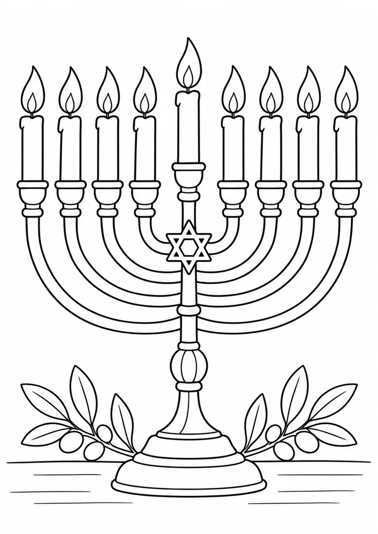 דפי צביעה לחנוכה