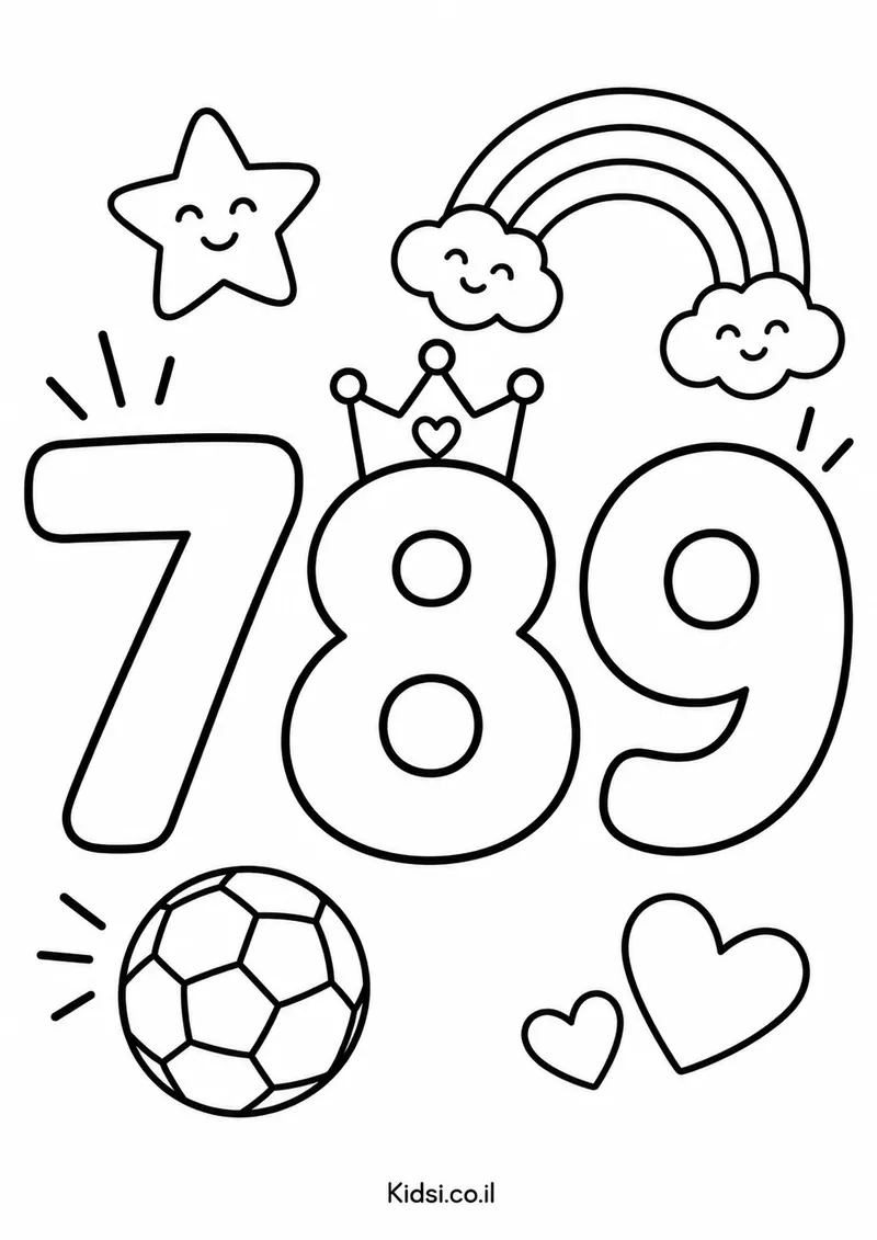 המספרים 7–9 לצביעה