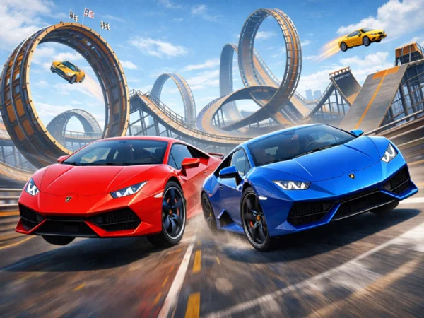 פעלולי מכוניות על - Cool SuperCars Stunts PvP